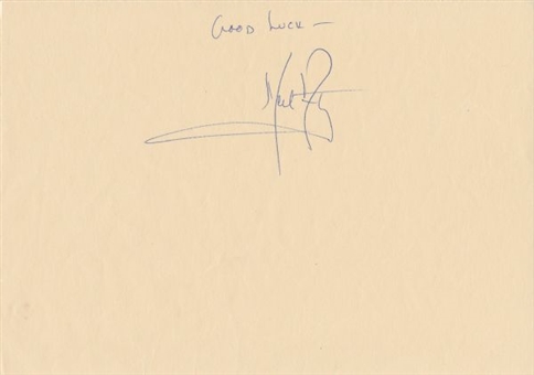 Neil Armstrong Signed 5 ¾x8-inch Album Page